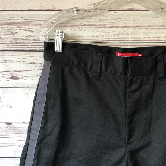 SUPREME Side Stripe Black jeans chino pants ~ MINT - Picture 5 of 8